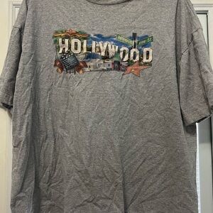 Hollywood Graphic Gray Men's T-Shirt